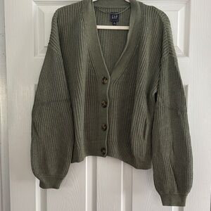 GAP Women's Sage Green Cardigan Sweater